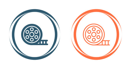 Sticker - Movie Reel Vector Icon