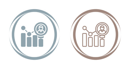 Sticker - Customer Analytics Vector Icon