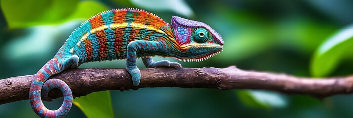 Canvas Print - chameleon on a branch