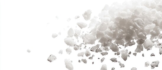 Canvas Print - Close-up of Scattered White Salt Crystals