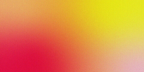 Aufkleber - Red orange yellow purple blue gradient with vibrant grainy texture. Retro noise texture with rough grain and noise. Pink to Orange Gradient with Fine Grain.