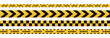 © DimsArt - Police line yellow tape warning danger caution flat illustration clipart