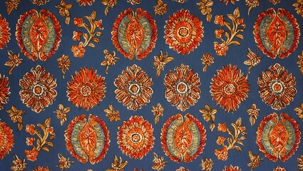 Wall Mural - example of a batik cloth  image for clothing design