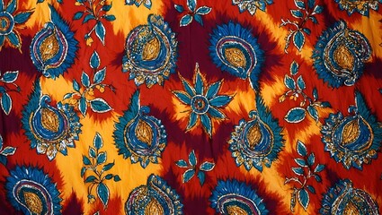 Sticker - example of a batik cloth  image for clothing design