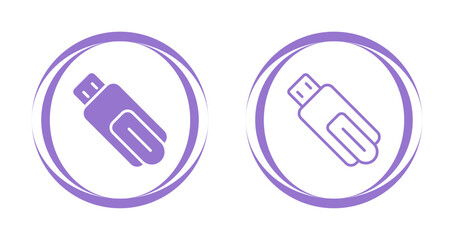 Sticker - USB Flash Drive Vector Icon