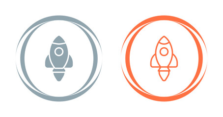 Wall Mural - Rocket Lunch Vector Icon