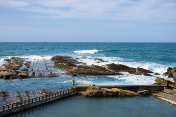 Wall Mural - Natural swimming shed with north of Taipei at Taiwan