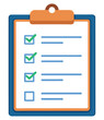 © BraveSpirit - Checklist with three completed items and one empty item. Vector illustration