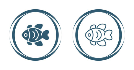 Canvas Print - Fish Vector Icon