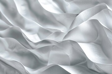 Poster - A close-up shot of white fabric with intricate details