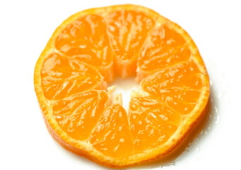 Poster - orange slice isolated on white background