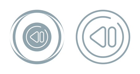 Sticker - Previous Track Circle Vector Icon