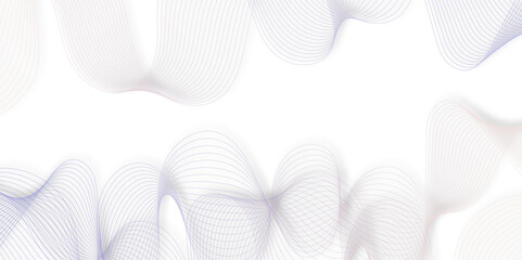 Poster - Smooth wave abstract vector background with shadow. background image with dynamic curves.Abstract purple futuristic blend waves lines technology background and sound wave lines on white background.