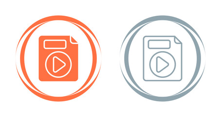 Sticker - Video File Vector Icon