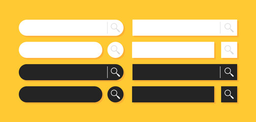 Poster - Website Search set icons. Flat style. Vector icons.