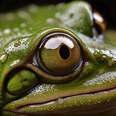 Wall Mural - close up of a frog