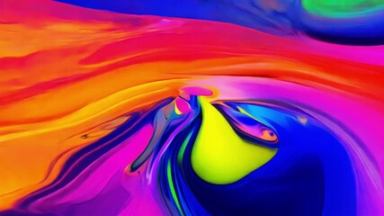 Canvas Print - Experience a mesmerizing display of swirling colors blending harmoniously, creating vibrant patterns that capture the imagination.