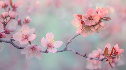 spring beauty in bloom delicate flowering branch