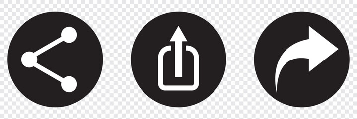 Poster - Share icon set. Sharing vector icon. share arrow icon reply send forward icons button. Like, comment, share and save icons. Social media flat icon. Vector EPS 10.