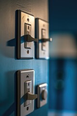 Aufkleber - A close-up shot of a light switch on a wall