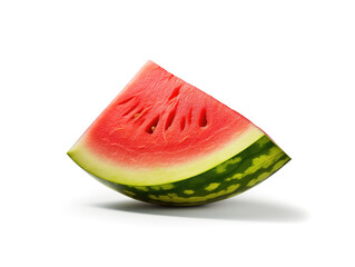 Wall Mural - Watermelon Cuts Set Isolated, Water Melon Slices, Square Fruit Parts, Wedges, Seedless Watermelon