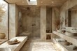 © zenith - A bathroom with a shower and a sink