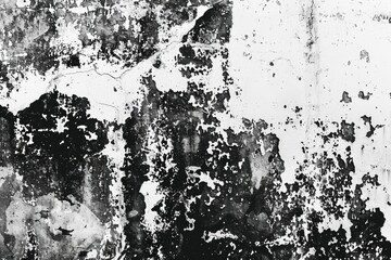 Poster - A close-up of a wall with peeling paint, revealing layers beneath
