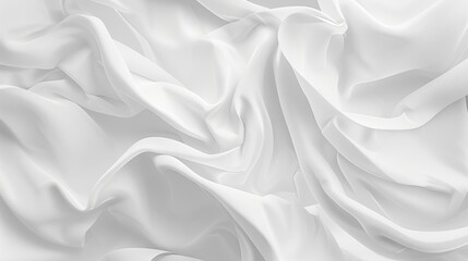 Poster - Close-up shot of a white fabric with intricate details and texture