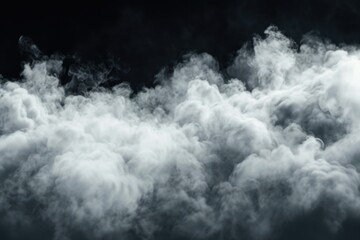 Poster - Black and white photo of a thick cloud of smoke