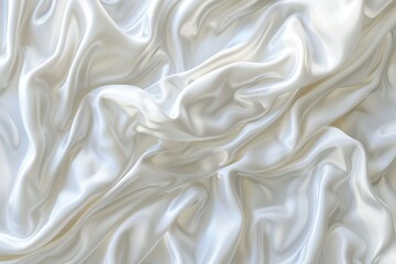 Poster - A close-up shot of a white fabric with intricate details and textures