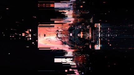 Poster - A cityscape at night with many lights, suitable for urban scenes, architecture, or nighttime atmosphere