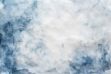 Poster - A beautiful watercolor painting of a blue and white cloud, perfect for use in designs related to weather or nature