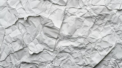Poster - A close-up shot of a piece of crumpled paper with intricate folds and creases