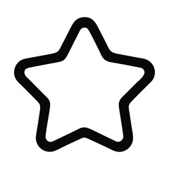 Wall Mural - black and white star icon. vector illustration