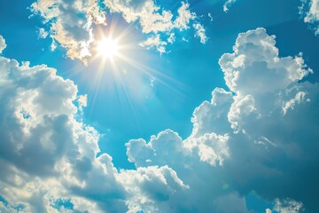 Poster - A bright spot of sunshine breaking through cloudy skies