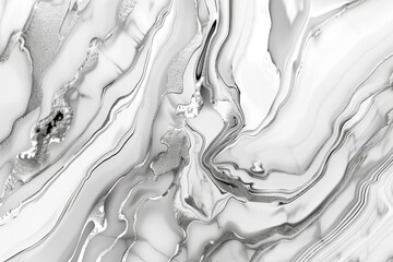 Poster - A close-up shot of a smooth marble surface in black and white
