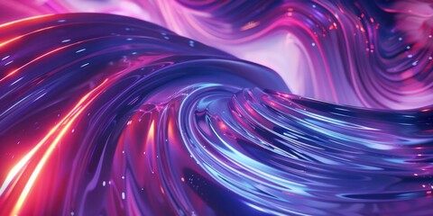 Poster - A close-up shot of swirling purple and blue colors