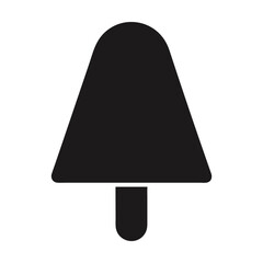 Wall Mural - black and white ice cream cone icon. vector illustration