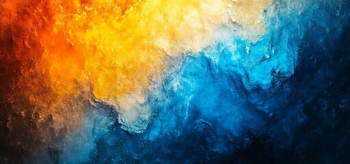 Poster - Gradient background with a blue pink yellow abstract glowing color wave black dark backdrop noise texture banner poster header design