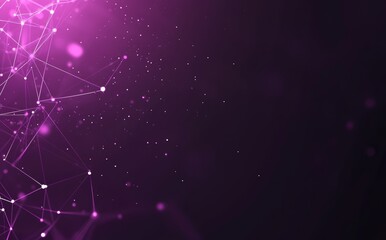 Poster - An abstract background encircled by polygonal shapes and connecting lines. Molecular technology. Big data visualization.