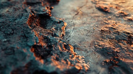 Aufkleber - A close-up shot of a rocky surface with detailed texture and patterns