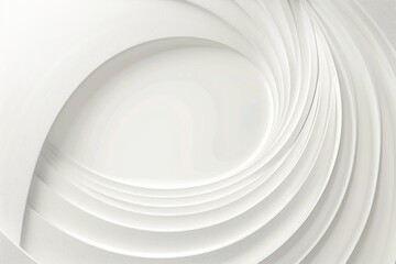 Poster - A unique spiral pattern adorns this white wall