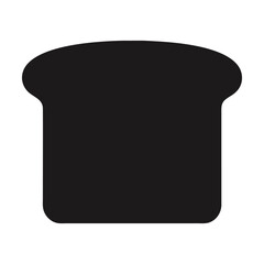 Wall Mural - black and white bread slice silhouette. vector illustration