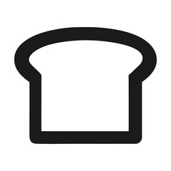 Wall Mural - black and white bread icon illustration. vector illustration