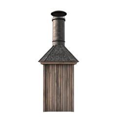 Wall Mural - A traditional smokehouse chimney on transparent background