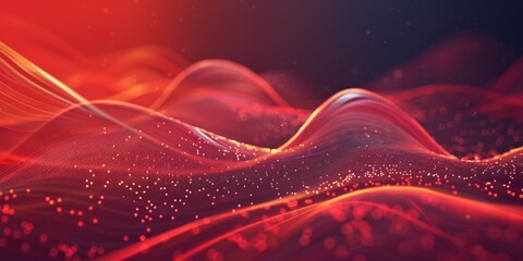Poster - A dark background with red and black colors and some lights on it, ideal for use in presentations, events or as a design element