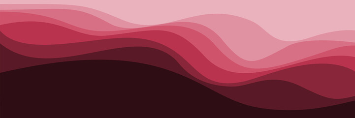 Wall Mural - minimalist pink gradient wave illustration vector design good for ads, advertising, wallpaper, backdrop, background, web banner, and design template