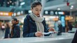 © AnPot - The passenger at airport counter