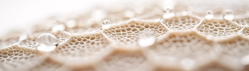 Poster - Hyper-realistic macro photograph of a sand dollar's intricate surface pattern, fine details of pores and ridges in sharp focus, subtle texture variations, shallow depth of field,