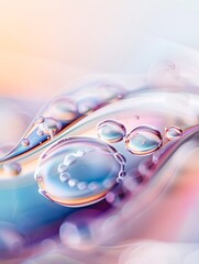 Poster - 8k resolution macro image of a soap bubble's surface, swirling iridescent colors and thin-film inter